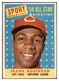 1958 Topps Baseball #484 Frank Robinson A.S. Reds EX-MT 439215