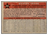 1958 Topps Baseball #494 Warren Spahn A.S. Braves VG 439216