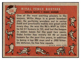 1958 Topps Baseball #436 Willie Mays Duke Snider VG-EX 439218