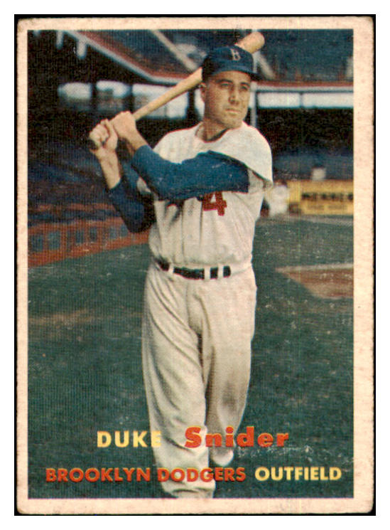 1957 Topps Baseball #170 Duke Snider Dodgers VG-EX 439229