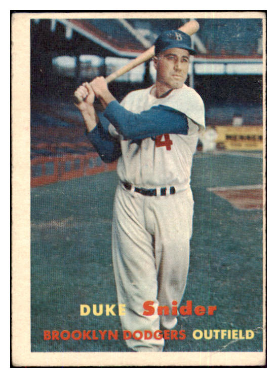 1957 Topps Baseball #170 Duke Snider Dodgers VG-EX 439230