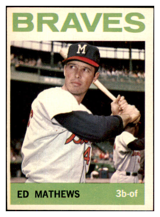 1964 Topps Baseball #035 Eddie Mathews Braves EX-MT/NR-MT 439258