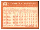 1964 Topps Baseball #035 Eddie Mathews Braves EX-MT/NR-MT 439258