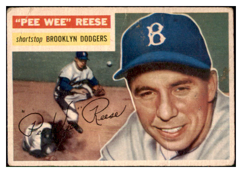 1956 Topps Baseball #260 Pee Wee Reese Dodgers VG-EX 439270