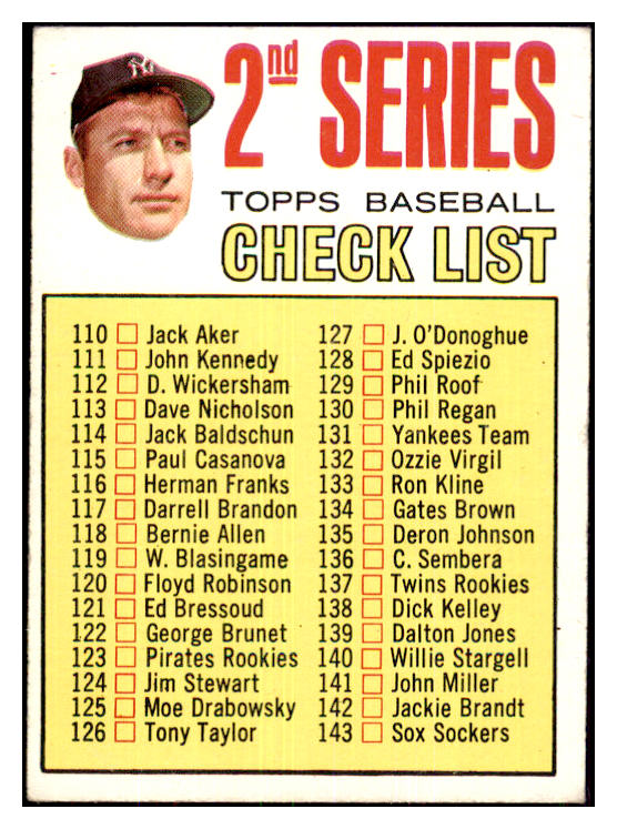 1967 Topps Baseball #103 Checklist 2 Mickey Mantle EX-MT 439306