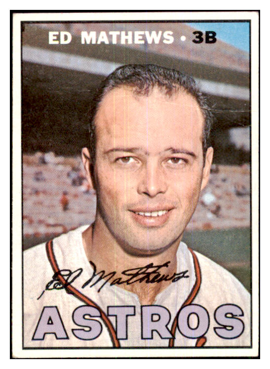 1967 Topps Baseball #166 Eddie Mathews Astros VG 439307