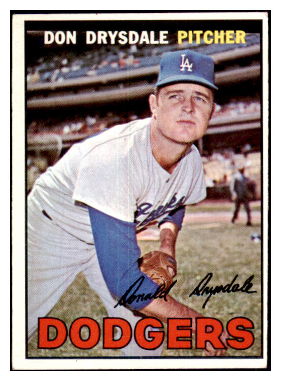 1967 Topps Baseball #055 Don Drysdale Dodgers EX 439337
