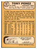 1968 Topps Baseball #130 Tony Perez Reds VG-EX 439347