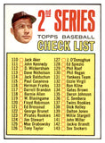 1967 Topps Baseball #103 Checklist 2 Mickey Mantle NR-MT 439372