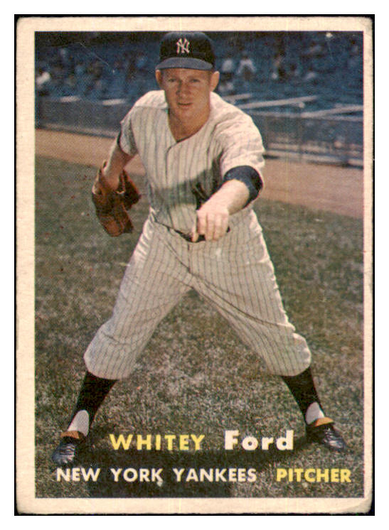 1957 Topps Baseball #025 Whitey Ford Yankees GD-VG 439401