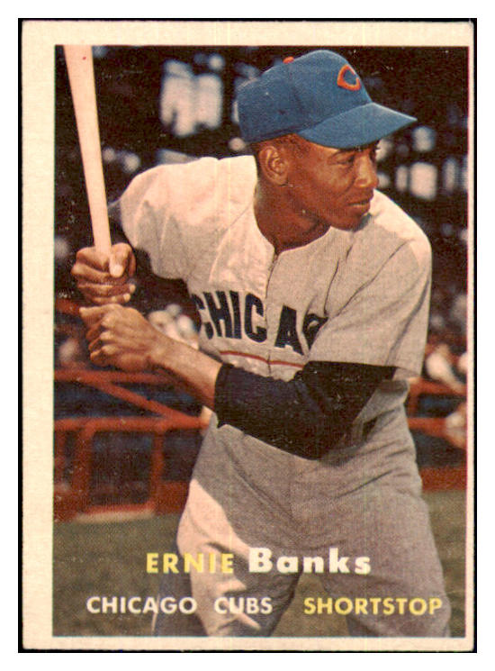 1957 Topps Baseball #055 Ernie Banks Cubs VG-EX 439403