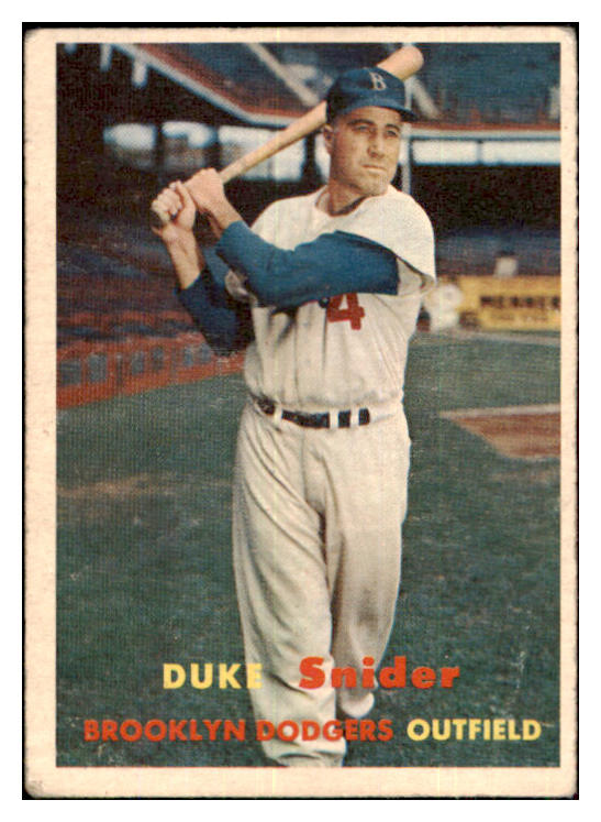 1957 Topps Baseball #170 Duke Snider Dodgers VG-EX 439408
