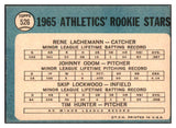 1965 Topps Baseball #526 Catfish Hunter A's EX-MT back oc 439467