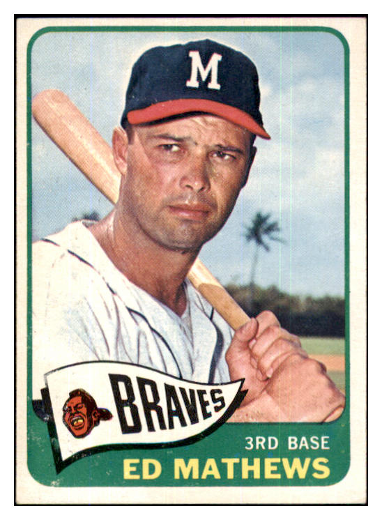 1965 Topps Baseball #500 Eddie Mathews Braves EX-MT 439485