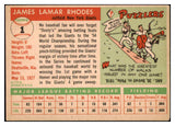 1955 Topps Baseball #001 Dusty Rhodes Giants EX-MT 439516