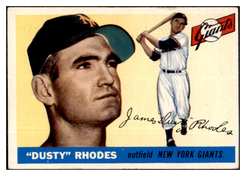 1955 Topps Baseball #001 Dusty Rhodes Giants EX-MT 439517