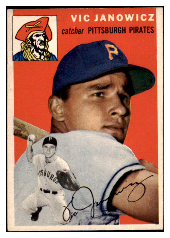 1954 Topps Baseball #016 Vic Janowicz Pirates EX-MT 439528