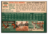 1954 Topps Baseball #016 Vic Janowicz Pirates EX-MT 439528