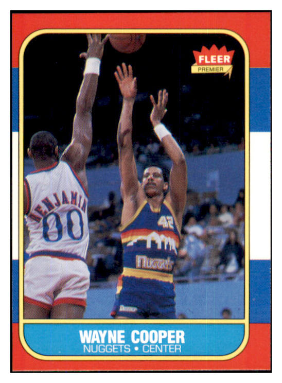 1986 Fleer Basketball #018 Wayne Cooper Nuggets NR-MT 439544