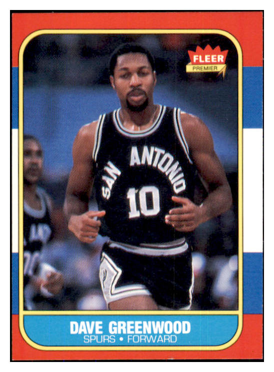 1986 Fleer Basketball #041 David Greenwood Spurs NR-MT 439564