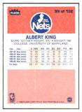 1986 Fleer Basketball #059 Albert King Nets NR-MT 439580