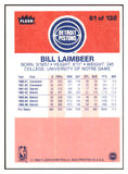 1986 Fleer Basketball #061 Bill Laimbeer Pistons NR-MT 439582
