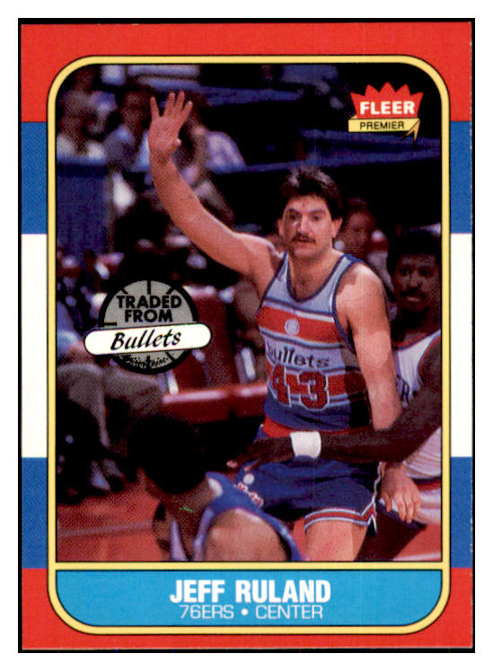 1986 Fleer Basketball #096 Jeff Ruland 76ers NR-MT 439607