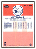 1986 Fleer Basketball #096 Jeff Ruland 76ers NR-MT 439607