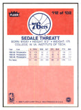 1986 Fleer Basketball #112 Sedale Threatt 76ers NR-MT 439621