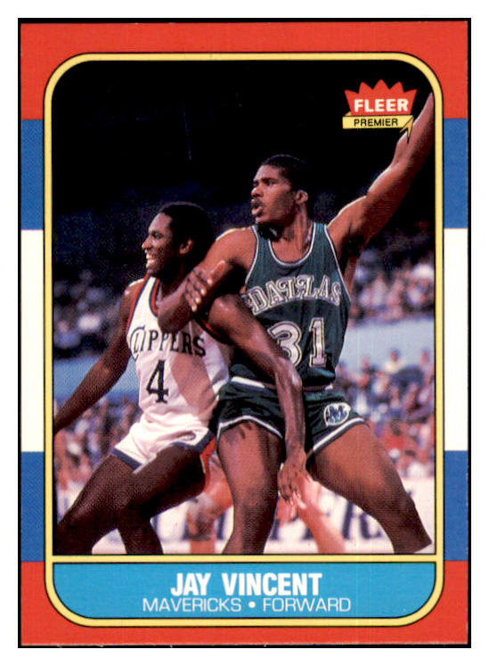 1986 Fleer Basketball #118 Jay Vincent Mavericks NR-MT 439627