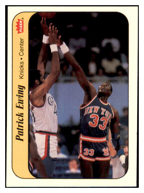 1986 Fleer Basketball Stickers #006 Patrick Ewing Knicks NR-MT 439645
