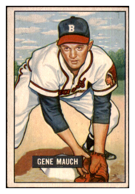 1951 Bowman Baseball #312 Gene Mauch Braves EX-MT 439656