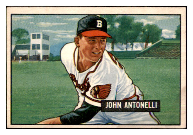 1951 Bowman Baseball #243 Johnny Antonelli Braves EX-MT 439699