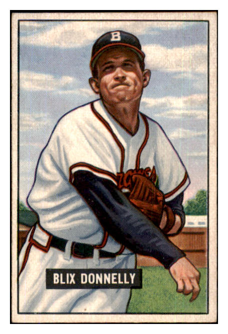 1951 Bowman Baseball #208 Blix Donnelly Braves EX-MT 439715