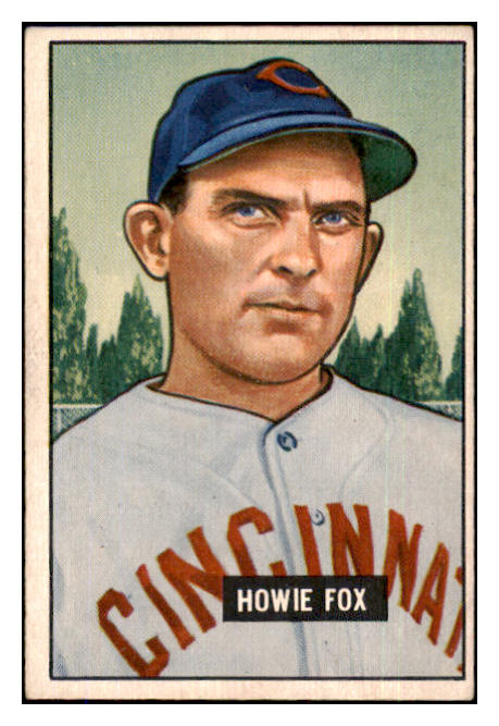 1951 Bowman Baseball #180 Howie Fox Reds EX-MT 439726