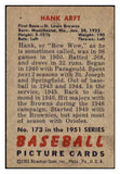 1951 Bowman Baseball #173 Hank Arft Browns EX-MT 439732