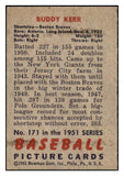 1951 Bowman Baseball #171 Buddy Kerr Braves NR-MT 439735