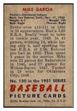 1951 Bowman Baseball #150 Mike Garcia Indians EX-MT 439746