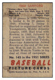 1951 Bowman Baseball #145 Fred Sanford Yankees EX-MT 439748