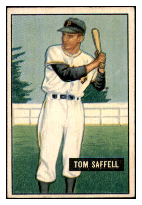 1951 Bowman Baseball #130 Tom Saffell Pirates EX-MT 439758