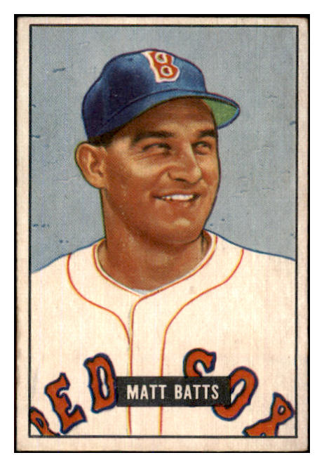 1951 Bowman Baseball #129 Matt Batts Red Sox EX-MT 439759