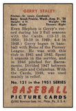 1951 Bowman Baseball #121 Gerry Staley Cardinals EX-MT 439762