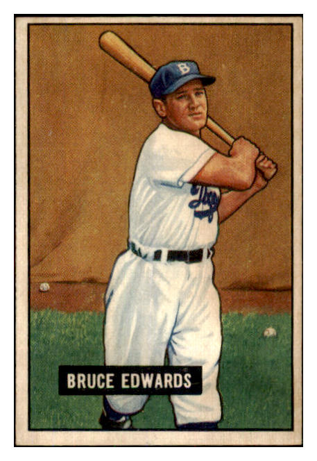 1951 Bowman Baseball #116 Bruce Edwards Dodgers EX-MT 439767