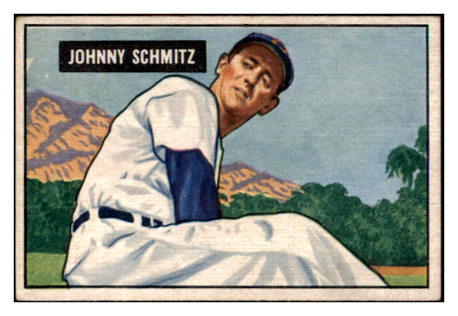 1951 Bowman Baseball #069 Johnny Schmitz Cubs EX-MT 439794