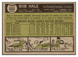 1961 Topps Baseball #532 Bob Hale Indians NR-MT 439961