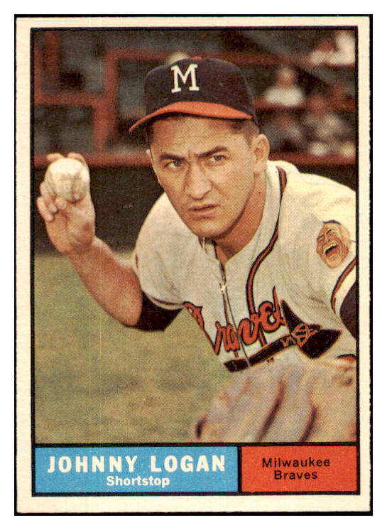 1961 Topps Baseball #524 Johnny Logan Braves NR-MT 439965