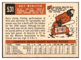 1959 Topps Baseball #531 Ray Webster Indians EX-MT 440019