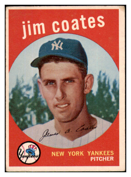 1959 Topps Baseball #525 Jim Coates Yankees GD-VG 440024