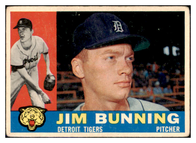 1960 Topps Baseball #502 Jim Bunning Tigers VG 440049