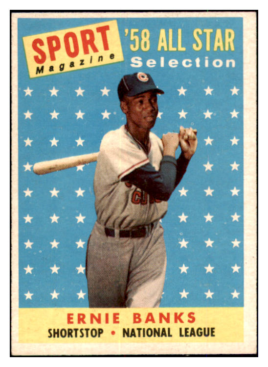 1958 Topps Baseball #482 Ernie Banks A.S. Cubs EX-MT 440054